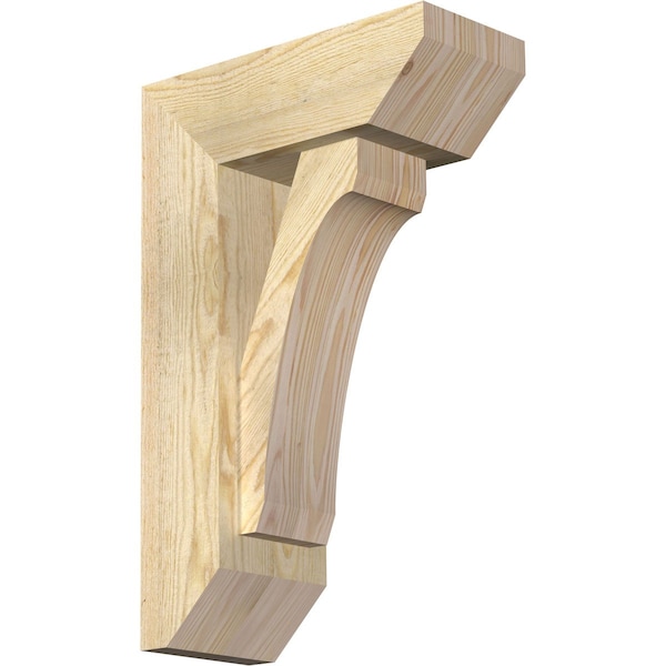 Ekena Millwork Legacy Slat Rough Sawn Bracket w/ Offset Brace, Douglas Fir, 6"W x 14"D x 22"H BKT0604X14X22LEC06RDF - main